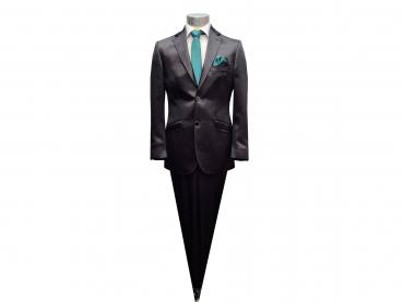 Glanz Hochzeitsanzug Herren Schwarz