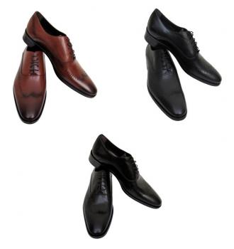 Herren Leder Schuhe Schnürschuhe
