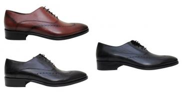Herren Leder Schuhe Schnürschuhe