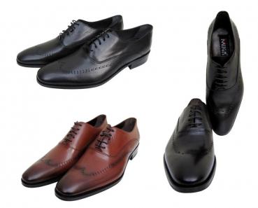 Herren Leder Schuhe Schnürschuhe