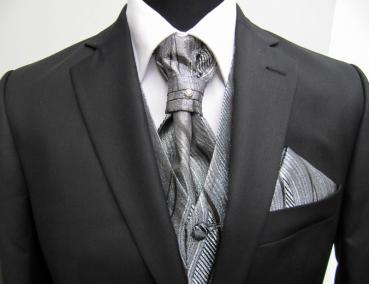 Plastron (Krawatte) mit Einstecktuch