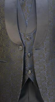Jacquard Mao Kragen Hochzeitsanzug
