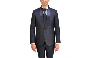 Jacquard Mao Kragen Hochzeitsanzug
