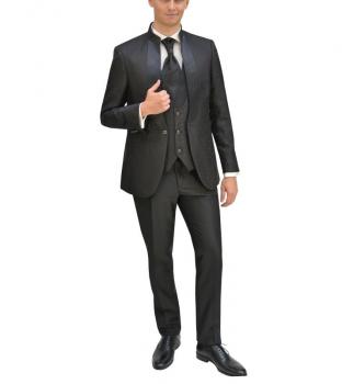 Jacquard Mao Kragen Hochzeitsanzug