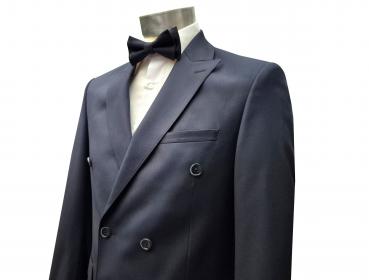 Zweireiher Anzug Herren Slim mit Fliege 3 Farben