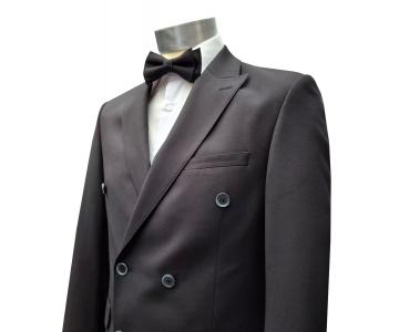 Zweireiher Anzug Herren Slim mit Fliege 3 Farben