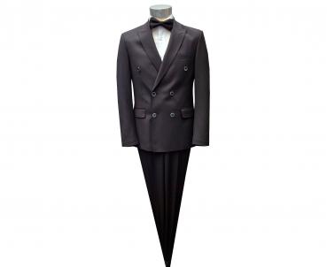 Zweireiher Anzug Herren Slim mit Fliege 3 Farben