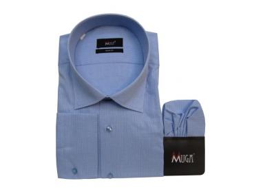 Herren Hemd Slim-Fit Lang Arm Piqué