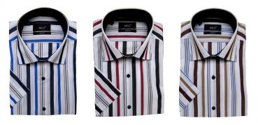 Kurz Arm Slim-fit Herren Hemd