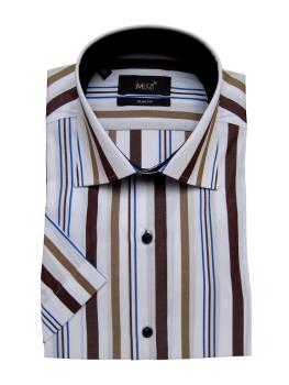 Kurz Arm Slim-fit Herren Hemd