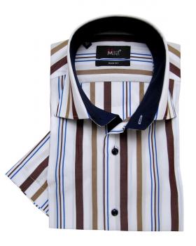 Kurz Arm Slim-fit Herren Hemd