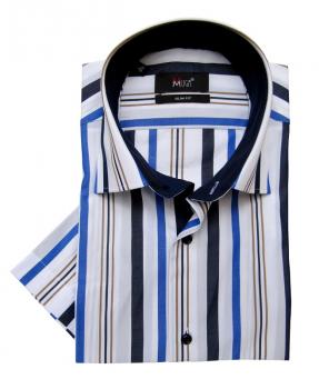 Kurz Arm Slim-fit Herren Hemd