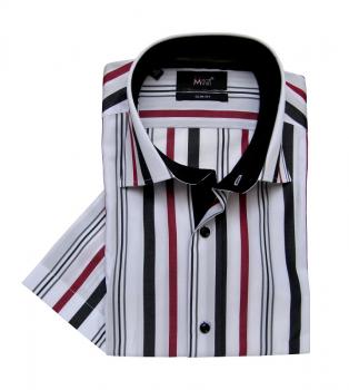 Kurz Arm Slim-fit Herren Hemd