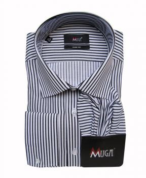 Herren Kombimanschetten Hemd Slim-Fit