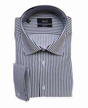 Herren Kombimanschetten Hemd Slim-Fit