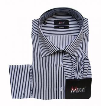Herren Kombimanschetten Hemd Slim-Fit