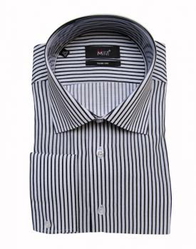 Herren Kombimanschetten Hemd Slim-Fit
