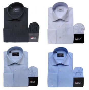Elegante streifen Slim-fit Hemd Herren