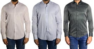Streifen Herren Hemd Slim-fit