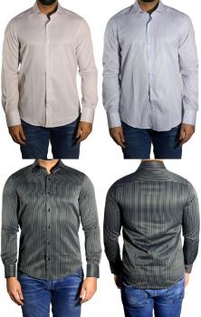 Streifen Herren Hemd Slim-fit