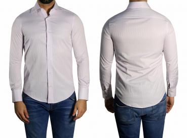 Slim-Fit Herrenhemd Schattenstreifen