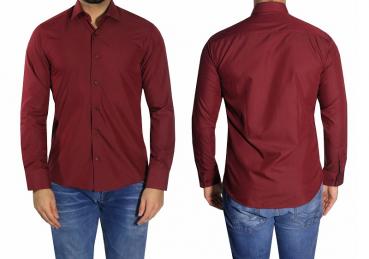 Slim-fit Herrenhemd Sportmanschette