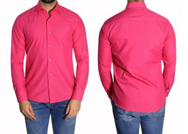 Slim-fit Herrenhemd Sportmanschette