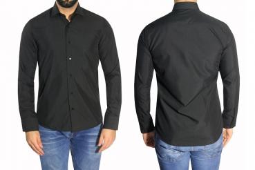 Slim-fit Herrenhemd Sportmanschette