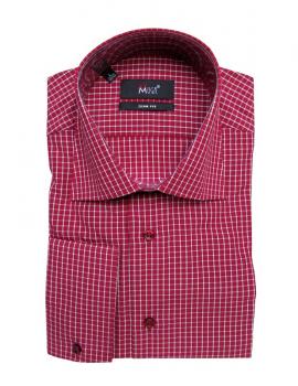 Herren Vichy Hemd Slim-fit Lang Arm