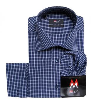 Herren Vichy Hemd Slim-fit Lang Arm