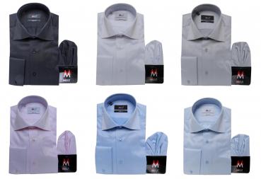 gestreiftes Herren Hemd Slim-fit Lang Arm