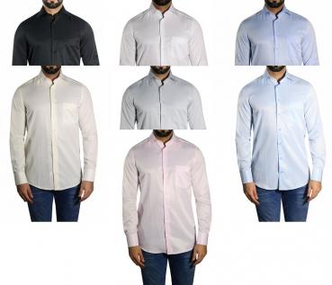 Diagonal gestreiftes Hemd Regular Langarm