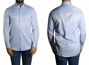 Diagonal gestreiftes Hemd Regular Langarm