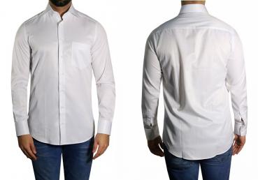 Diagonal gestreiftes Hemd Regular Langarm