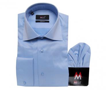 gestreiftes Herren Hemd Slim-fit Lang Arm