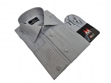 Strukturstreifen Herren Hemd Slim-fit Lang Arm