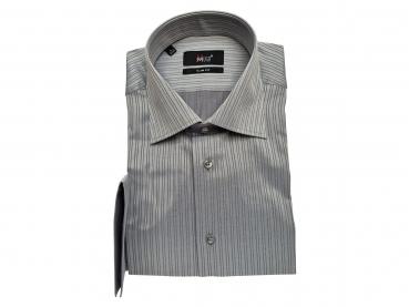 Strukturstreifen Herren Hemd Slim-fit Lang Arm