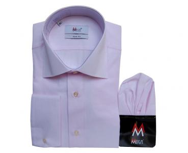 Uni Streifen Herrenhemd Slim-fit Lang Arm