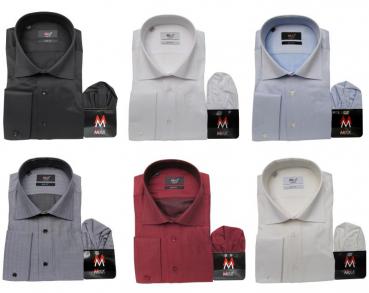 Extra Langarm Herren Hemd Fischgrät Slim-fit