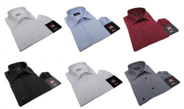 Extra Langarm Herren Hemd Fischgrät Slim-fit