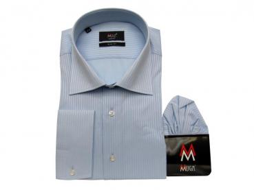 Extra Langarm Hemd Slim-fit Schattenstreifen