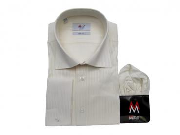 Extra Langarm Hemd Slim-fit Schattenstreifen