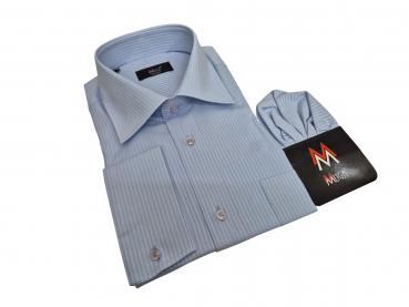 Extra Langarm Herren Hemd Schattenstreifen Regular