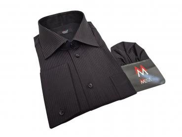 Extra Langarm Herren Hemd Schattenstreifen Regular