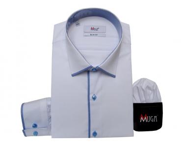 Slim-fit Herren Hemd Modern Langarm