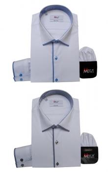 Slim-fit Herren Hemd Modern Langarm