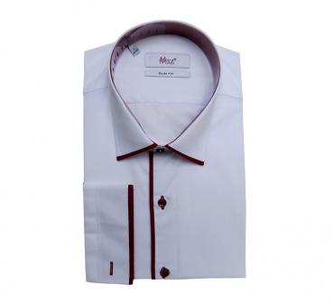 Moderne Slim Fit Herrenhemd Langarm