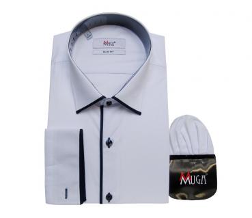 Moderne Slim Fit Herrenhemd Langarm