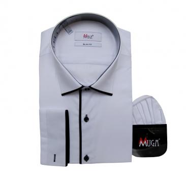 Moderne Slim Fit Herrenhemd Langarm