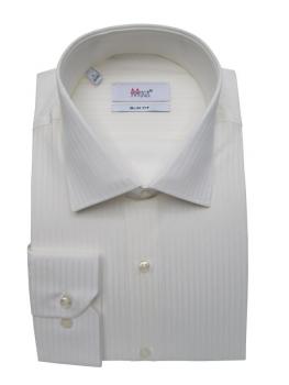 Slim Fit Langarm Herrenhemd Struktriert
